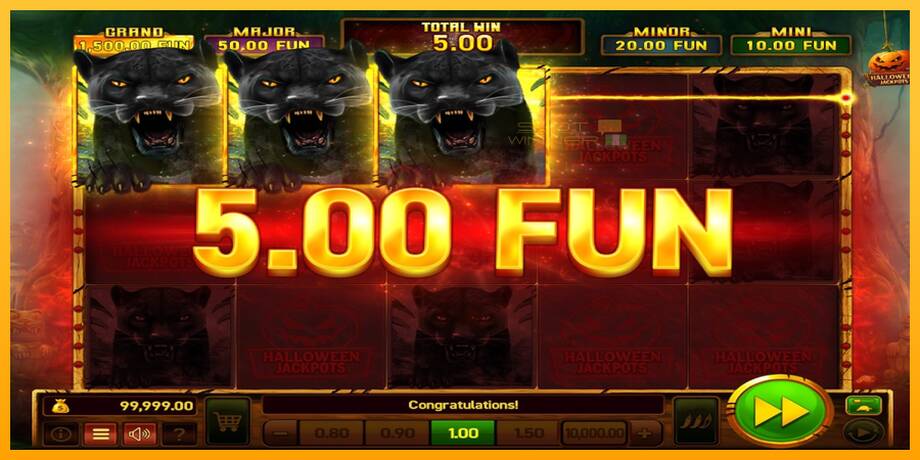 Mighty Wild: Panther Grand Gold Edition Halloween Jackpots lošimo automatas už pinigus, paveikslėlį 4