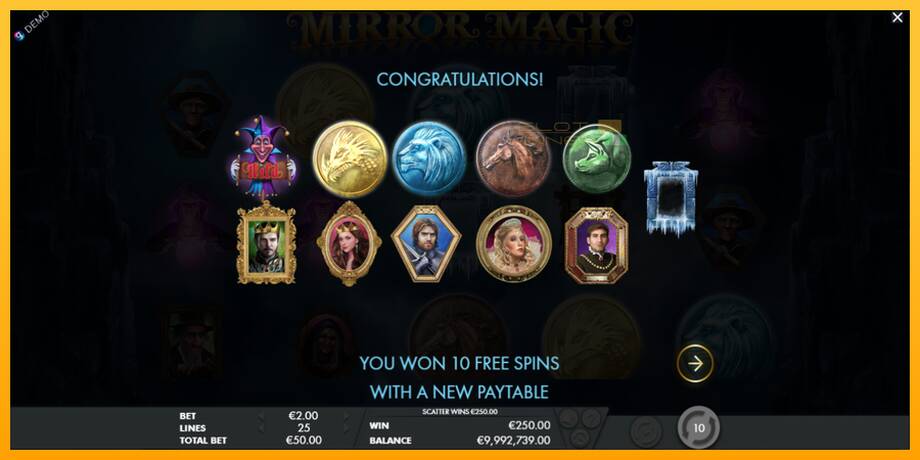 Mirror Magic lošimo automatas už pinigus, paveikslėlį 4