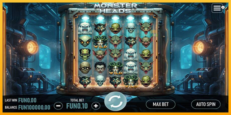 Monster Heads lošimo automatas už pinigus, paveikslėlį 1