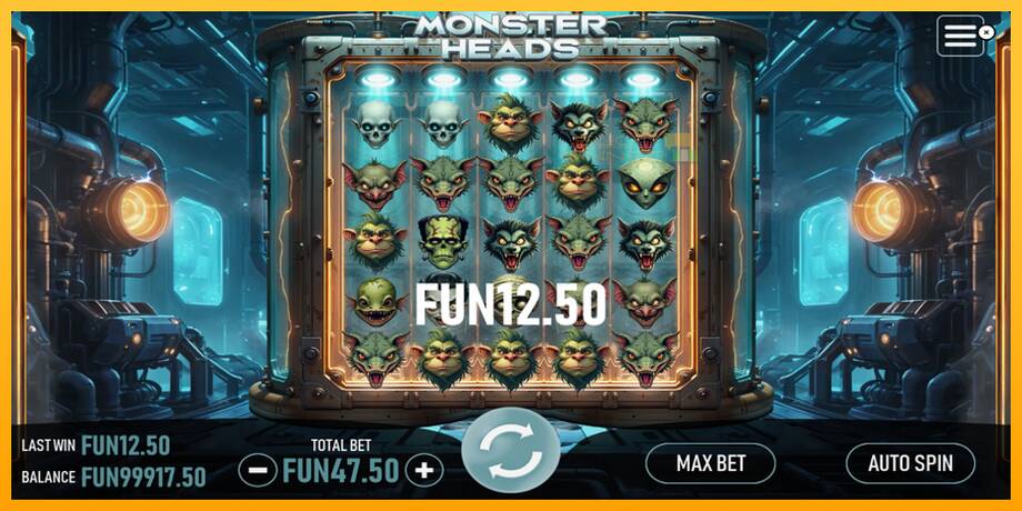 Monster Heads lošimo automatas už pinigus, paveikslėlį 2