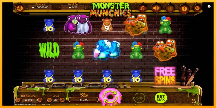 Monster Munchies lošimo automatas už pinigus, paveikslėlį 2