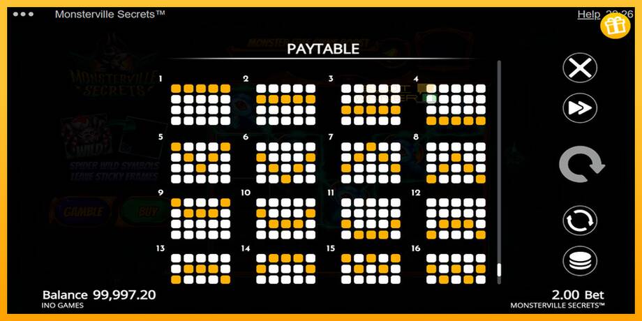 Monsterville Secrets lošimo automatas už pinigus, paveikslėlį 7
