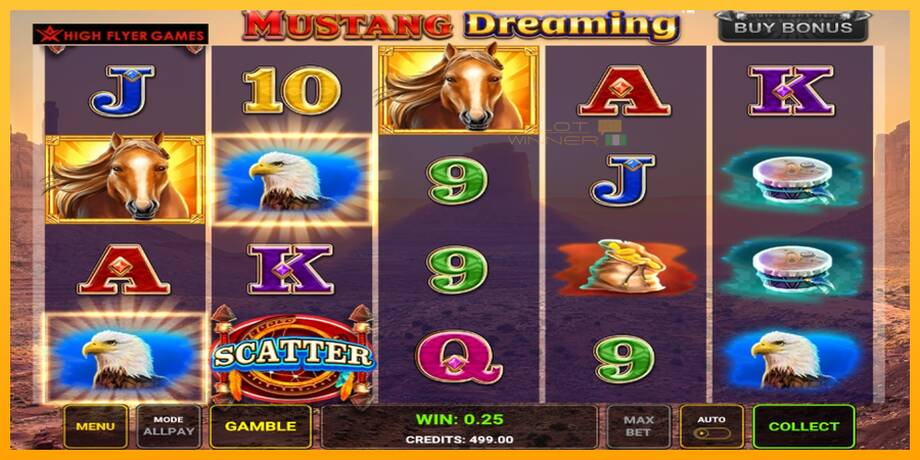 Mustang Dreaming lošimo automatas už pinigus, paveikslėlį 2