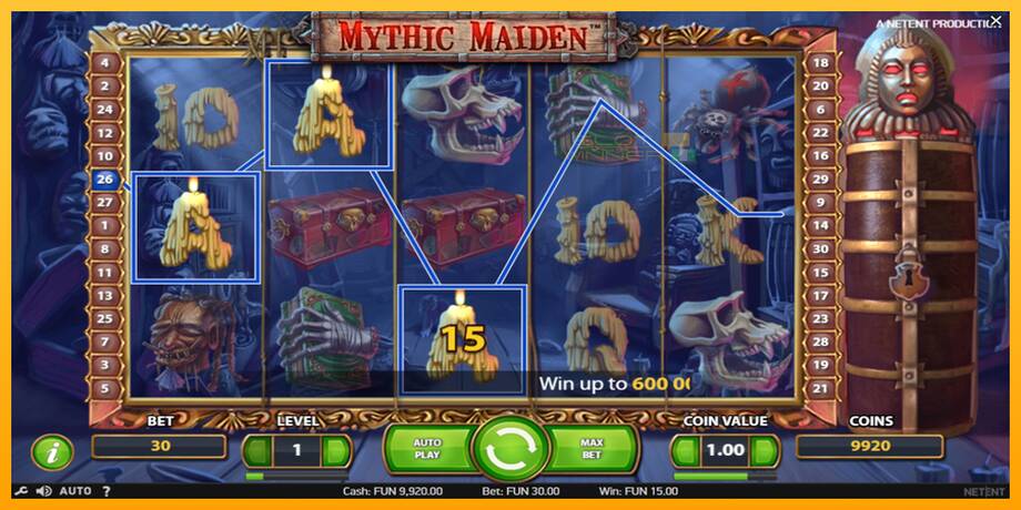 Mythic Maiden lošimo automatas už pinigus, paveikslėlį 3