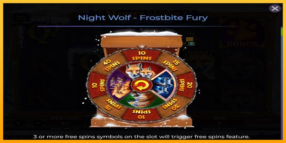 Night Wolf - Frostbite Fury lošimo automatas už pinigus, paveikslėlį 4