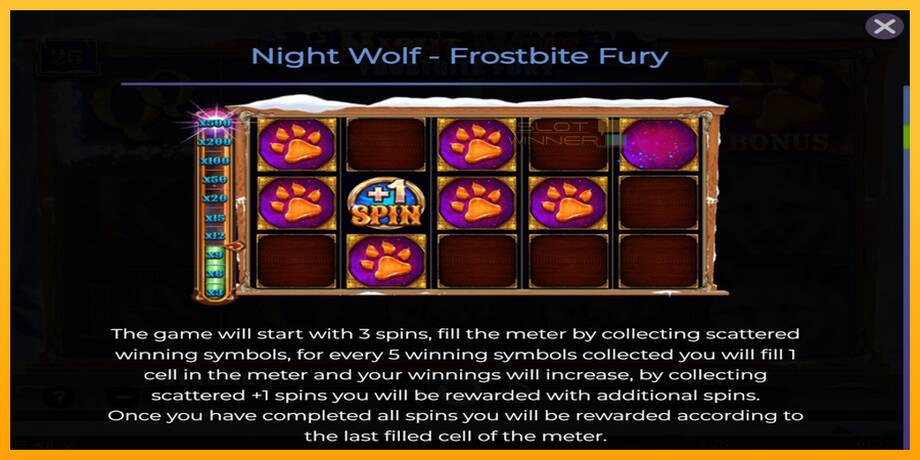 Night Wolf - Frostbite Fury lošimo automatas už pinigus, paveikslėlį 5