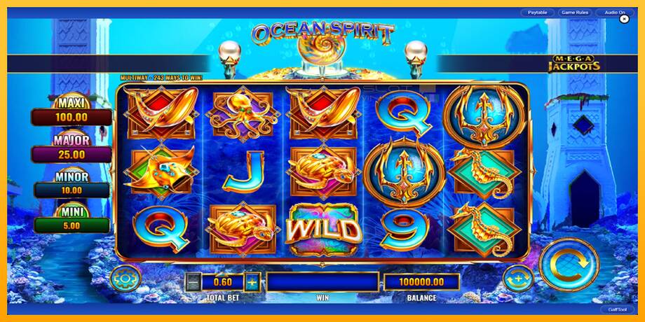 Ocean Spirit MegaJackpots lošimo automatas už pinigus, paveikslėlį 3