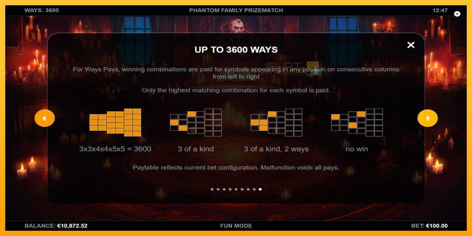 Phantom Family PrizeMatch lošimo automatas už pinigus, paveikslėlį 7