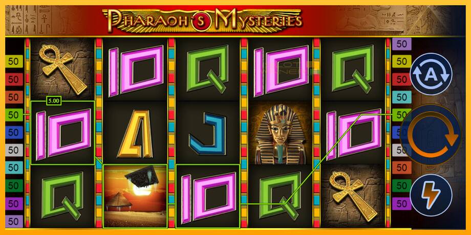 Pharaohs Mysteries lošimo automatas už pinigus, paveikslėlį 2