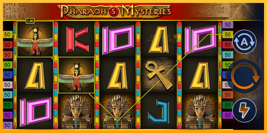 Pharaohs Mysteries lošimo automatas už pinigus, paveikslėlį 3