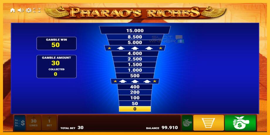 Pharaos Riches lošimo automatas už pinigus, paveikslėlį 3