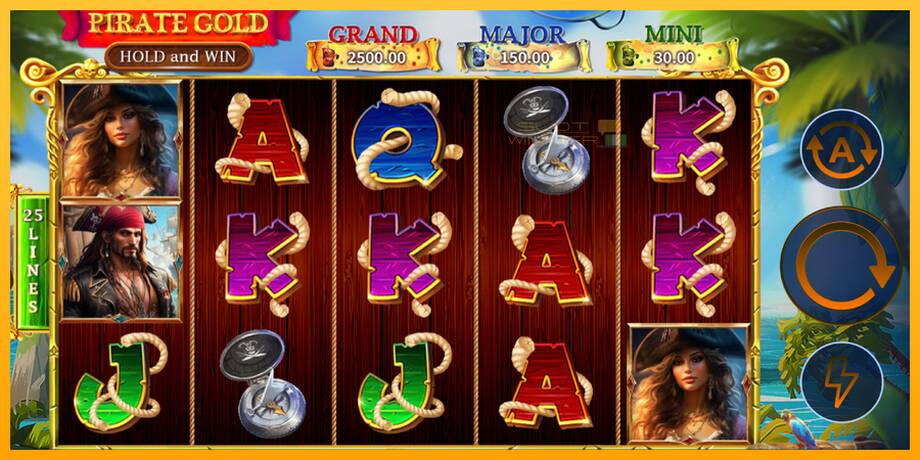 Pirate Gold Hold and Win lošimo automatas už pinigus, paveikslėlį 2