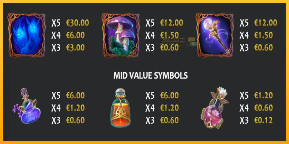 Pixie Magic lošimo automatas už pinigus, paveikslėlį 4