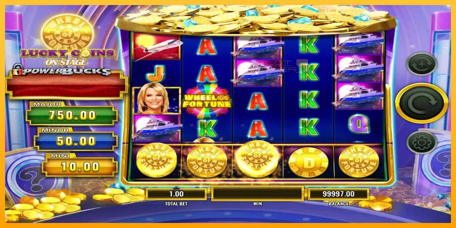 PowerBucks Wheel of Fortune Lucky Coins On Stage lošimo automatas už pinigus, paveikslėlį 2