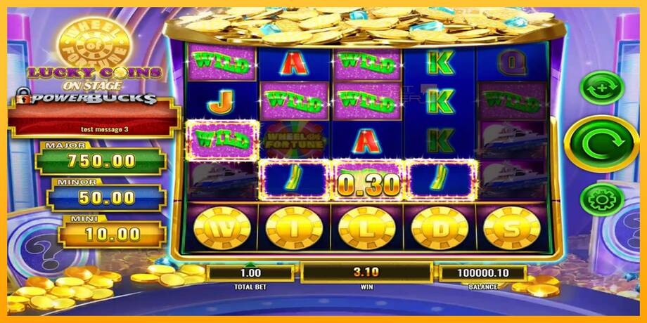 PowerBucks Wheel of Fortune Lucky Coins On Stage lošimo automatas už pinigus, paveikslėlį 4