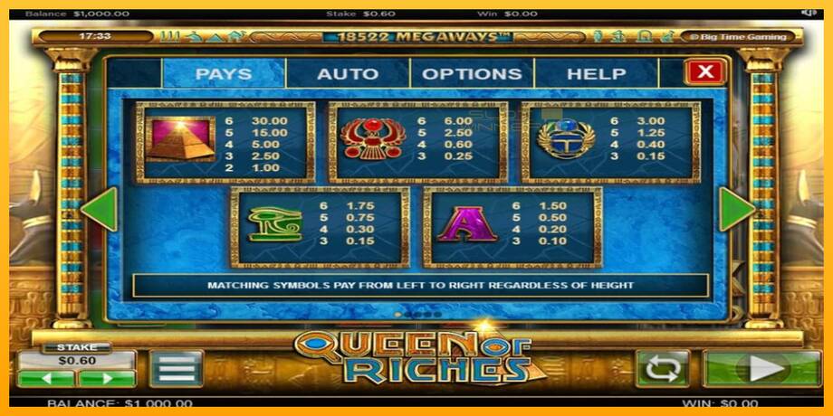 Queen of Riches lošimo automatas už pinigus, paveikslėlį 5