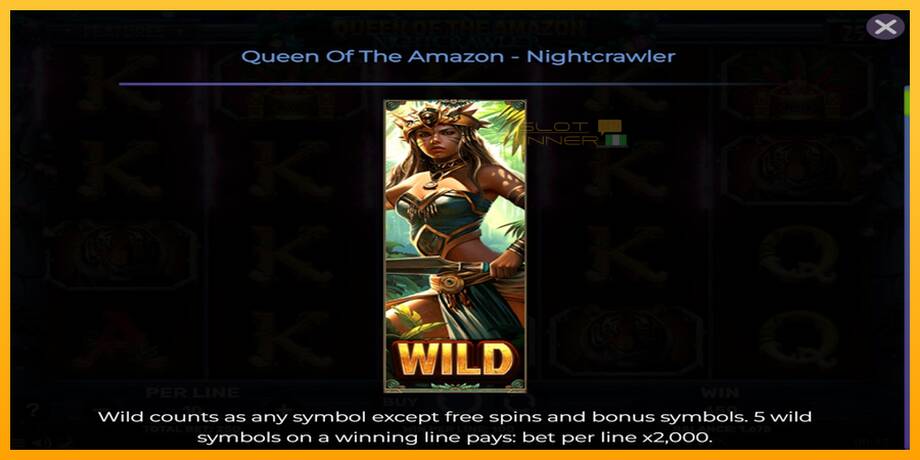 Queen of the Amazon - Nightcrawler lošimo automatas už pinigus, paveikslėlį 4