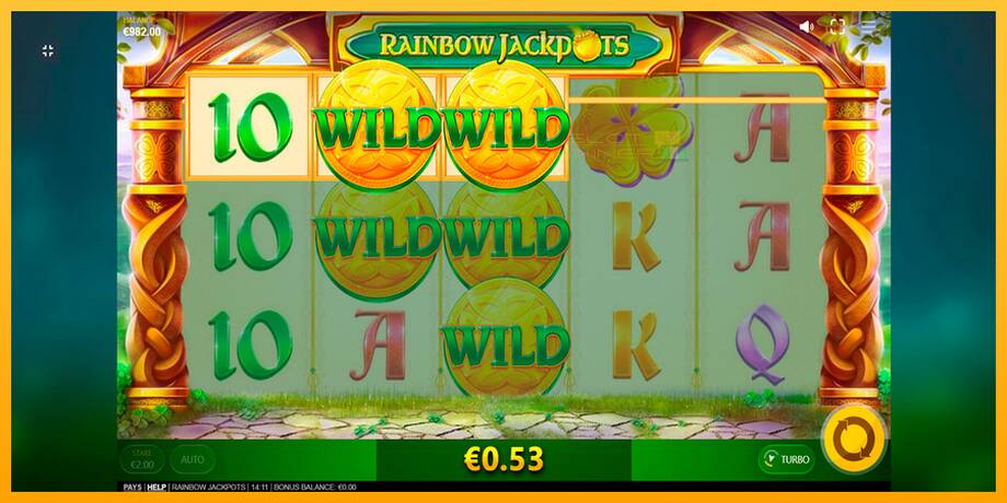 Rainbow Jackpots lošimo automatas už pinigus, paveikslėlį 2