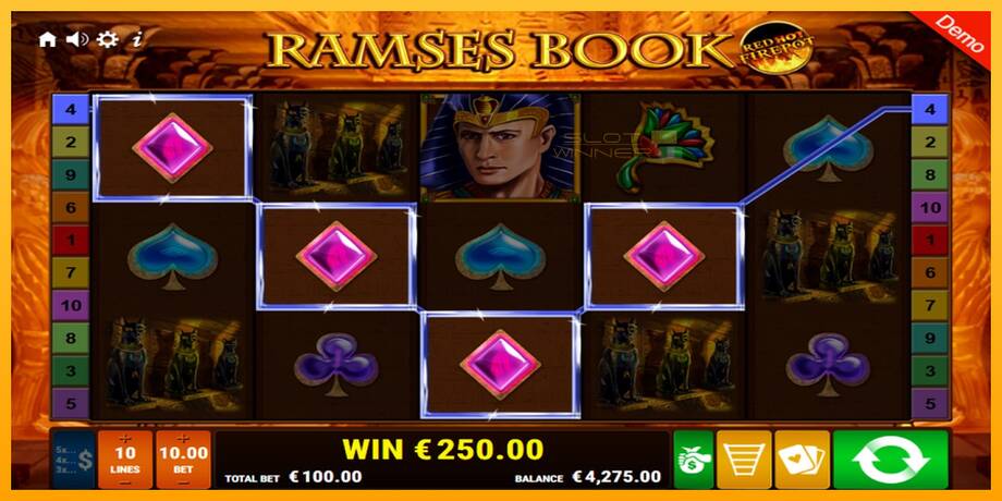 Ramses Book Red Hot Firepot lošimo automatas už pinigus, paveikslėlį 4