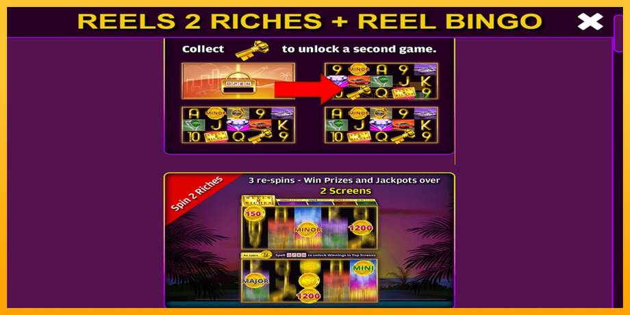 Reels 2 Riches with Reel Bingo lošimo automatas už pinigus, paveikslėlį 4