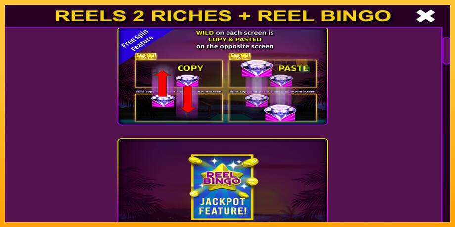 Reels 2 Riches with Reel Bingo lošimo automatas už pinigus, paveikslėlį 5