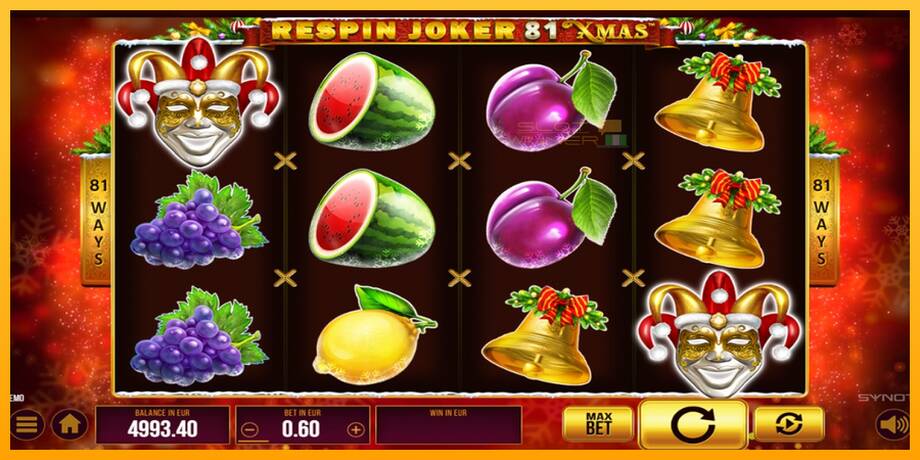 Respin Joker 81 Xmas lošimo automatas už pinigus, paveikslėlį 3