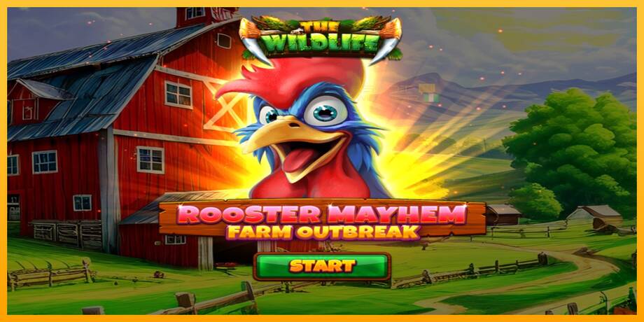 Rooster Mayhem Farm Outbreak lošimo automatas už pinigus, paveikslėlį 1