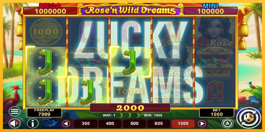 Rose’n Wild Dreams Hold & Win lošimo automatas už pinigus, paveikslėlį 3