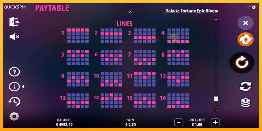 Sakura Fortune Epic Bloom lošimo automatas už pinigus, paveikslėlį 7