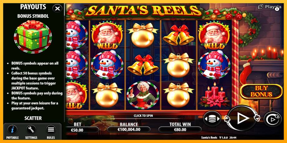 Santas Reels lošimo automatas už pinigus, paveikslėlį 5