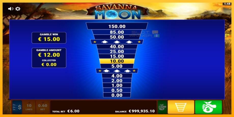 Savanna Moon lošimo automatas už pinigus, paveikslėlį 4