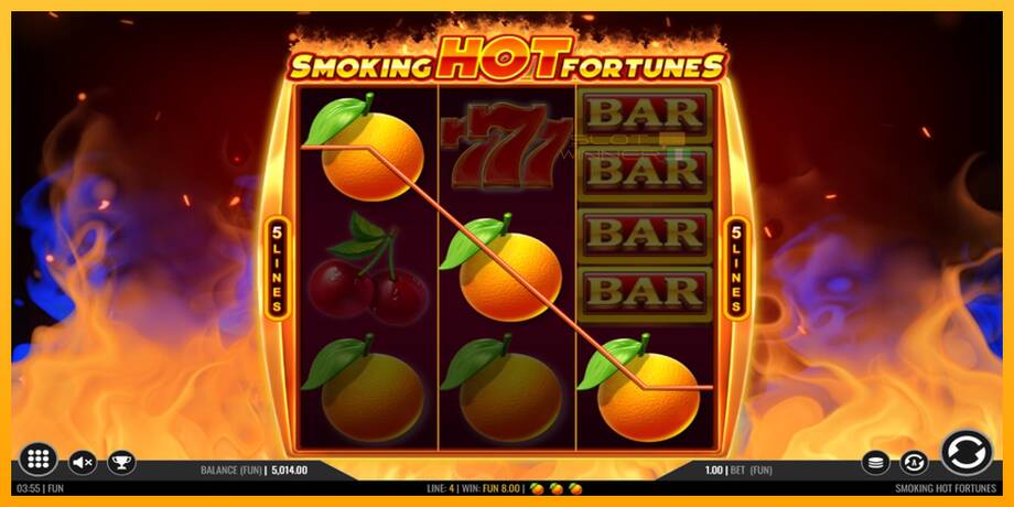 Smoking Hot Fortunes lošimo automatas už pinigus, paveikslėlį 2