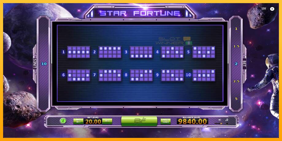 Star Fortune lošimo automatas už pinigus, paveikslėlį 7