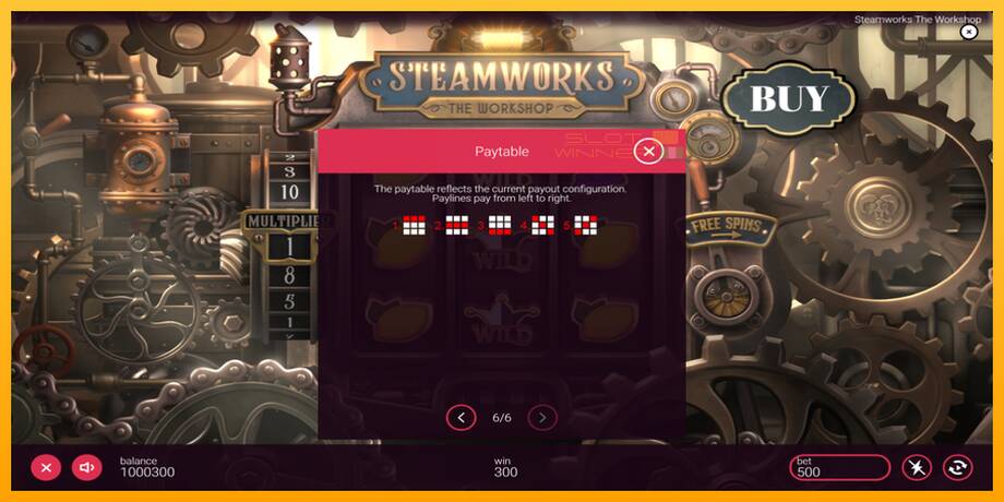 Steamworks - The Workshop lošimo automatas už pinigus, paveikslėlį 7