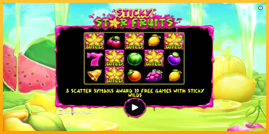 Sticky Star Fruits lošimo automatas už pinigus, paveikslėlį 1