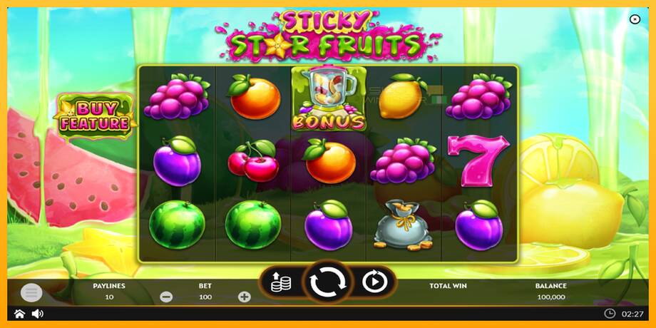 Sticky Star Fruits lošimo automatas už pinigus, paveikslėlį 2