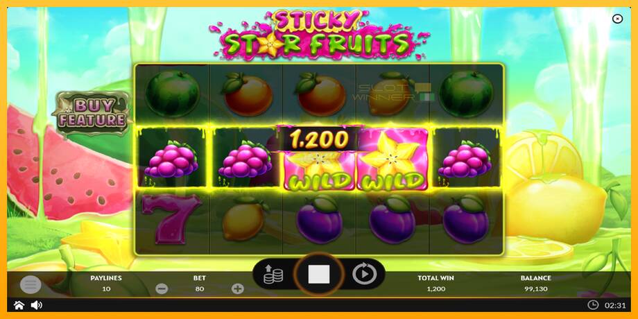 Sticky Star Fruits lošimo automatas už pinigus, paveikslėlį 4