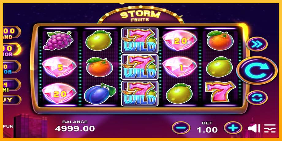 Storm Fruits lošimo automatas už pinigus, paveikslėlį 3