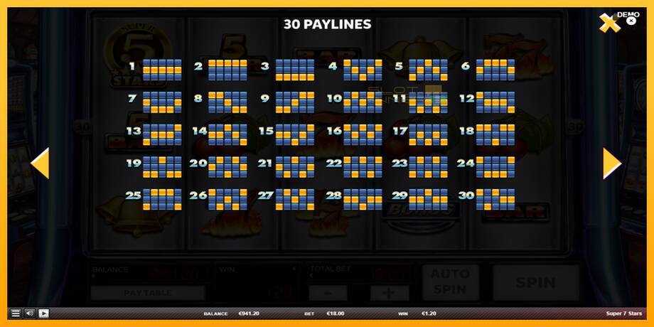 Super 7 Stars lošimo automatas už pinigus, paveikslėlį 7