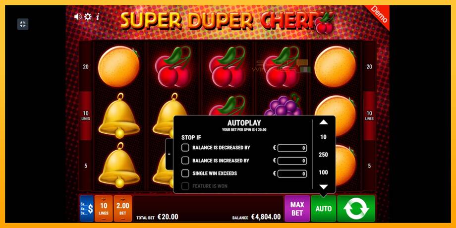 Super Duper Cherry lošimo automatas už pinigus, paveikslėlį 5