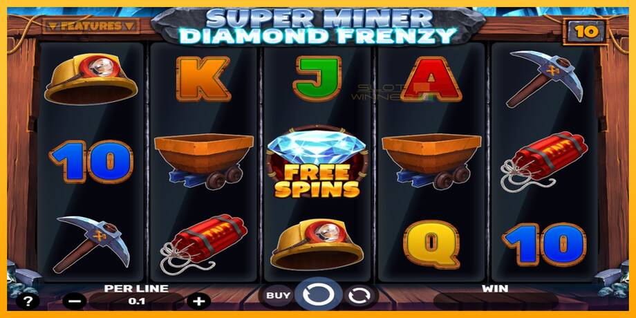 Super Miner - Diamond Frenzy lošimo automatas už pinigus, paveikslėlį 1