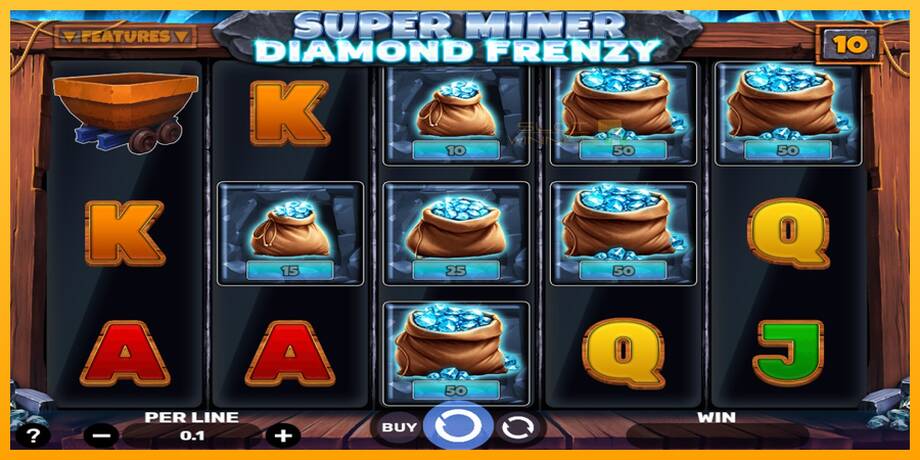 Super Miner - Diamond Frenzy lošimo automatas už pinigus, paveikslėlį 2