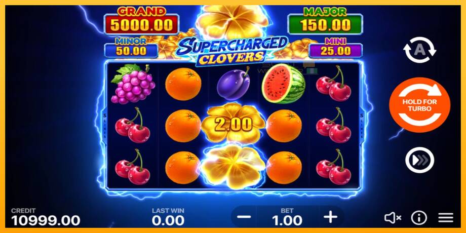 Supercharged Clovers: Hold and Win lošimo automatas už pinigus, paveikslėlį 1