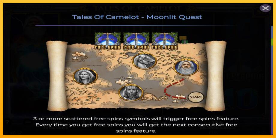 Tales of Camelot - Moonlit Quest lošimo automatas už pinigus, paveikslėlį 5