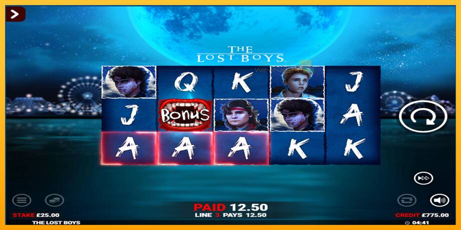 The Lost Boys Rapid Fire Jackpots lošimo automatas už pinigus, paveikslėlį 2