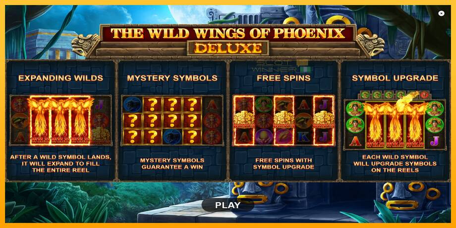 The Wild Wings of Phoenix Deluxe lošimo automatas už pinigus, paveikslėlį 1