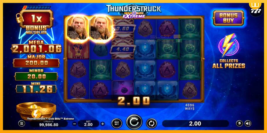 Thunderstruck Gold Blitz Extreme lošimo automatas už pinigus, paveikslėlį 4