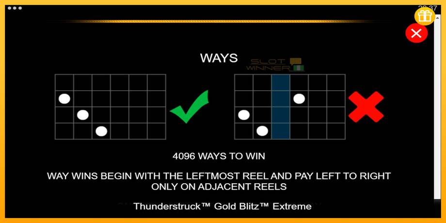 Thunderstruck Gold Blitz Extreme lošimo automatas už pinigus, paveikslėlį 7