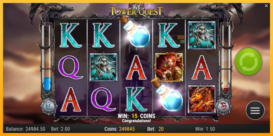 Tower Quest lošimo automatas už pinigus, paveikslėlį 4