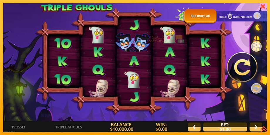 Triple Ghouls lošimo automatas už pinigus, paveikslėlį 1